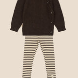 legging bruin gestreept met bruine sweater baby