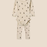 wollen romper en legging set pinguin