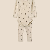 wollen romper en legging set pinguin