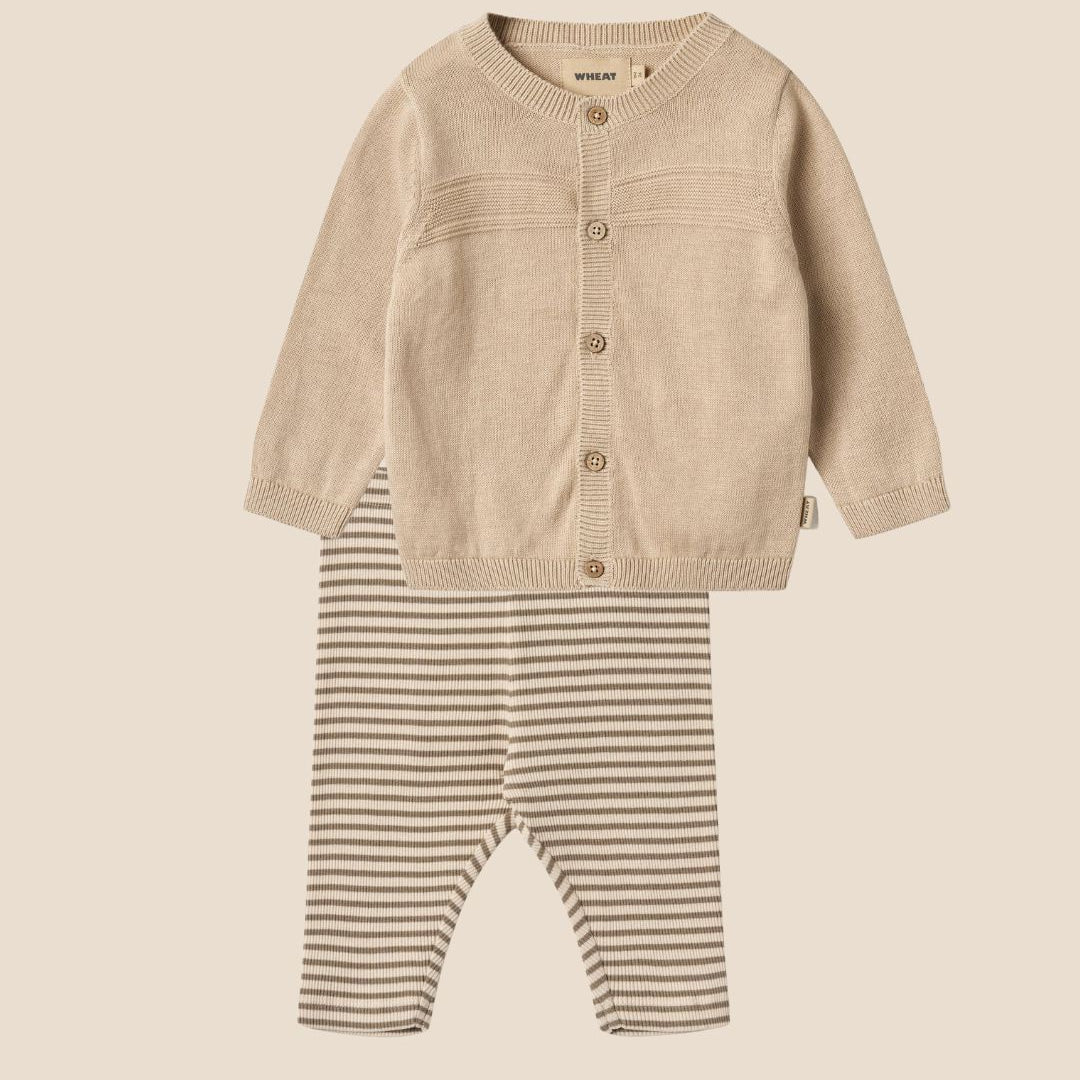 beige setjes unisex baby newborn wheat