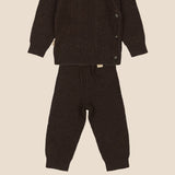 bruin gebreide set voor baby's