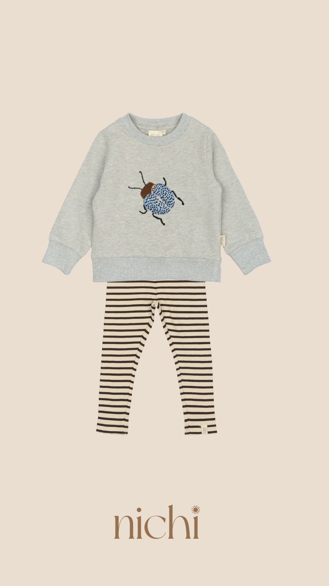 petit piao baby set met print