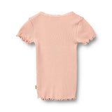 wheat Katie rib t-shirt korte mouwen rose cloud
