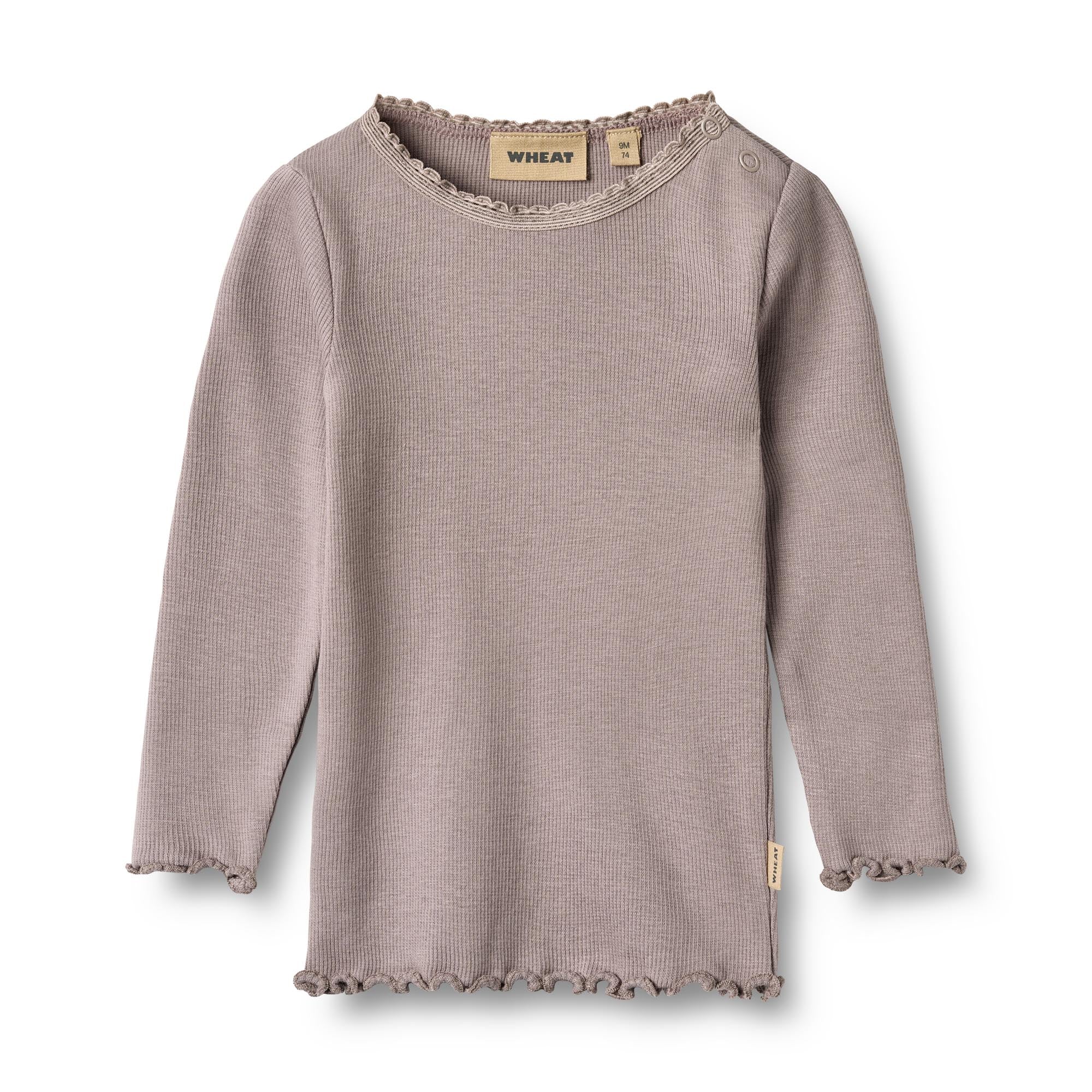 wheat t-shirt lange mouwen Reese paars