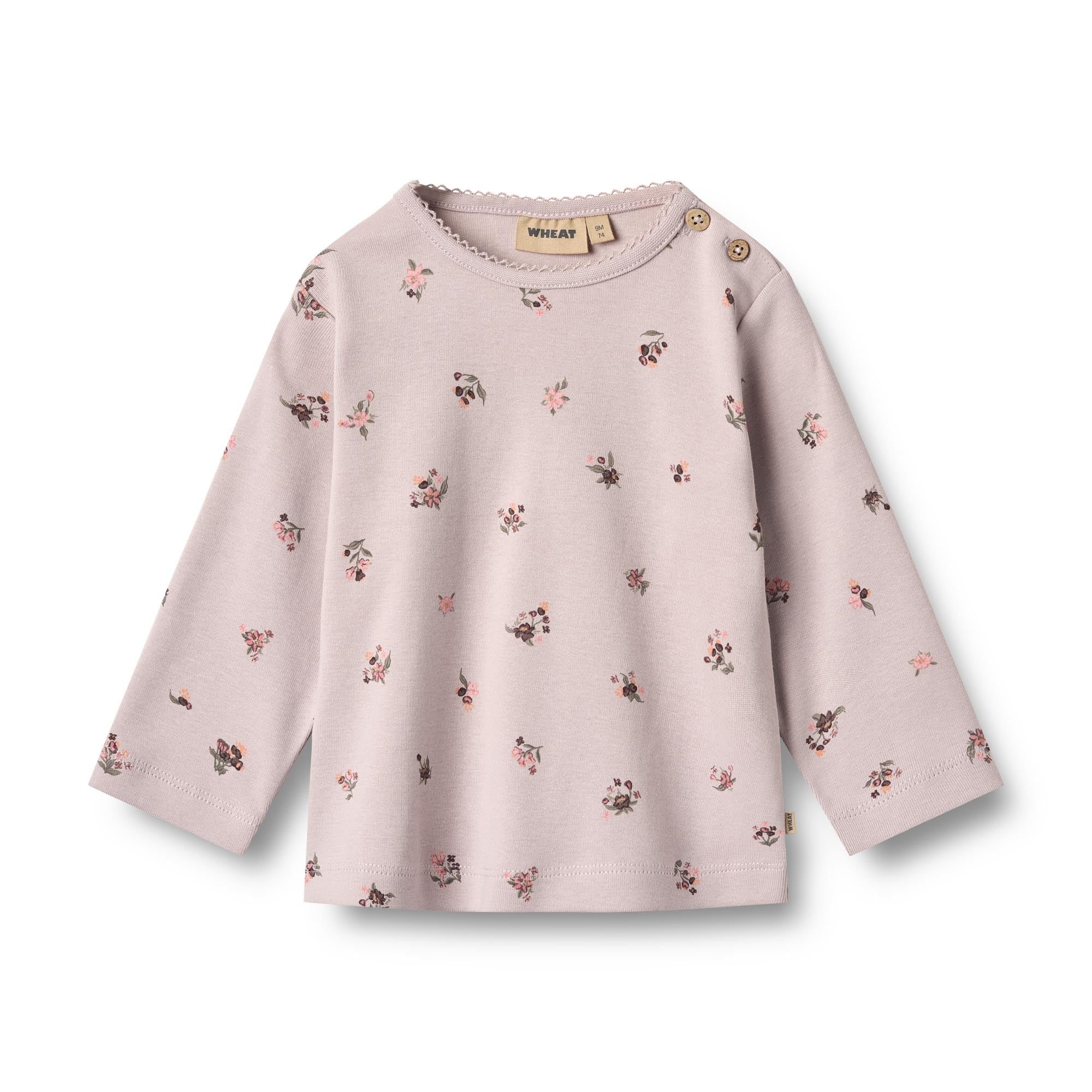 Wheat t shirt Marit roze bloemen