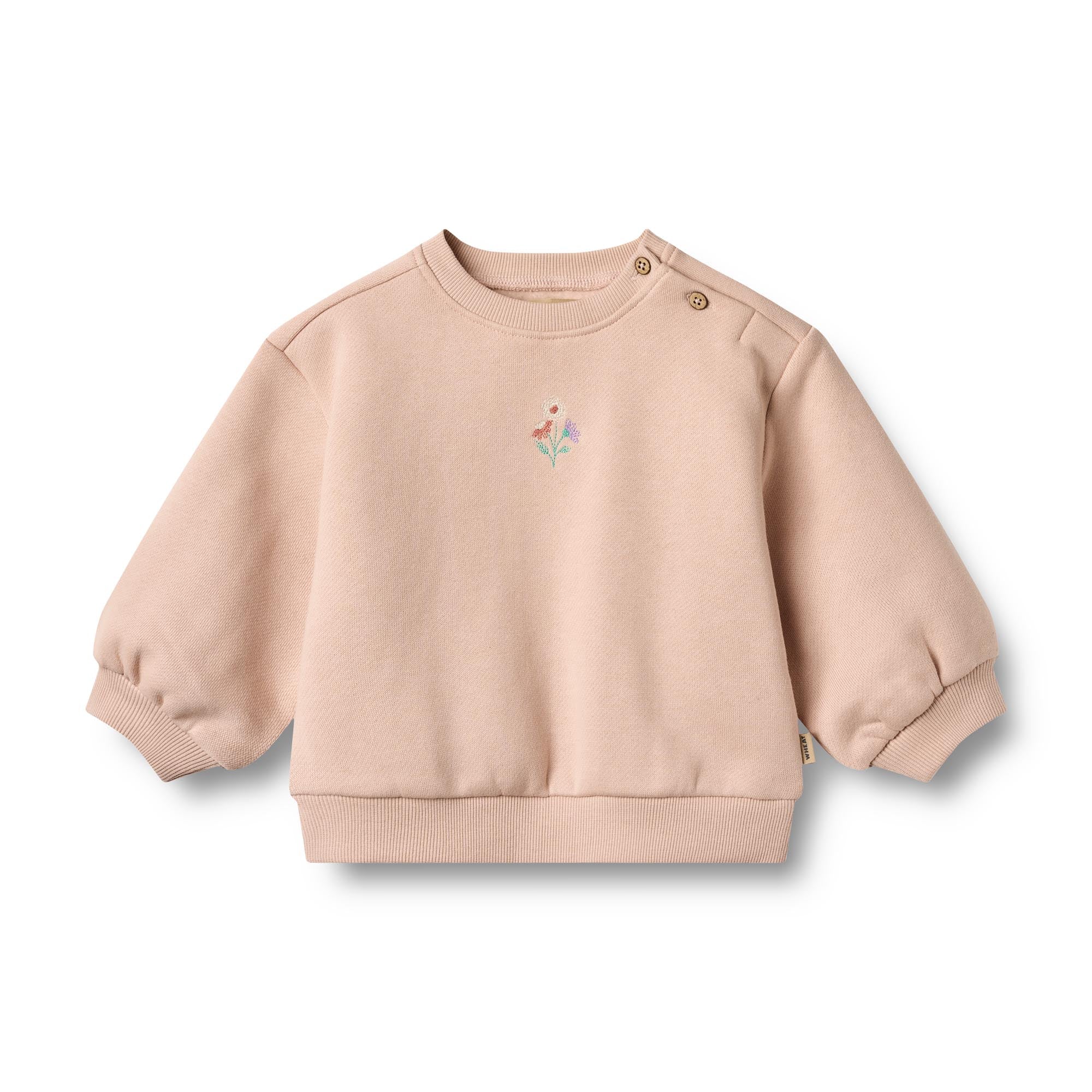 Wheat sweater lichtroze bloemen
