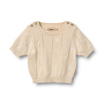 wheat gebreide top korte mouwen malvina