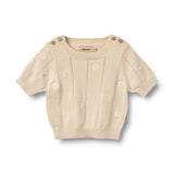 wheat gebreide top korte mouwen malvina