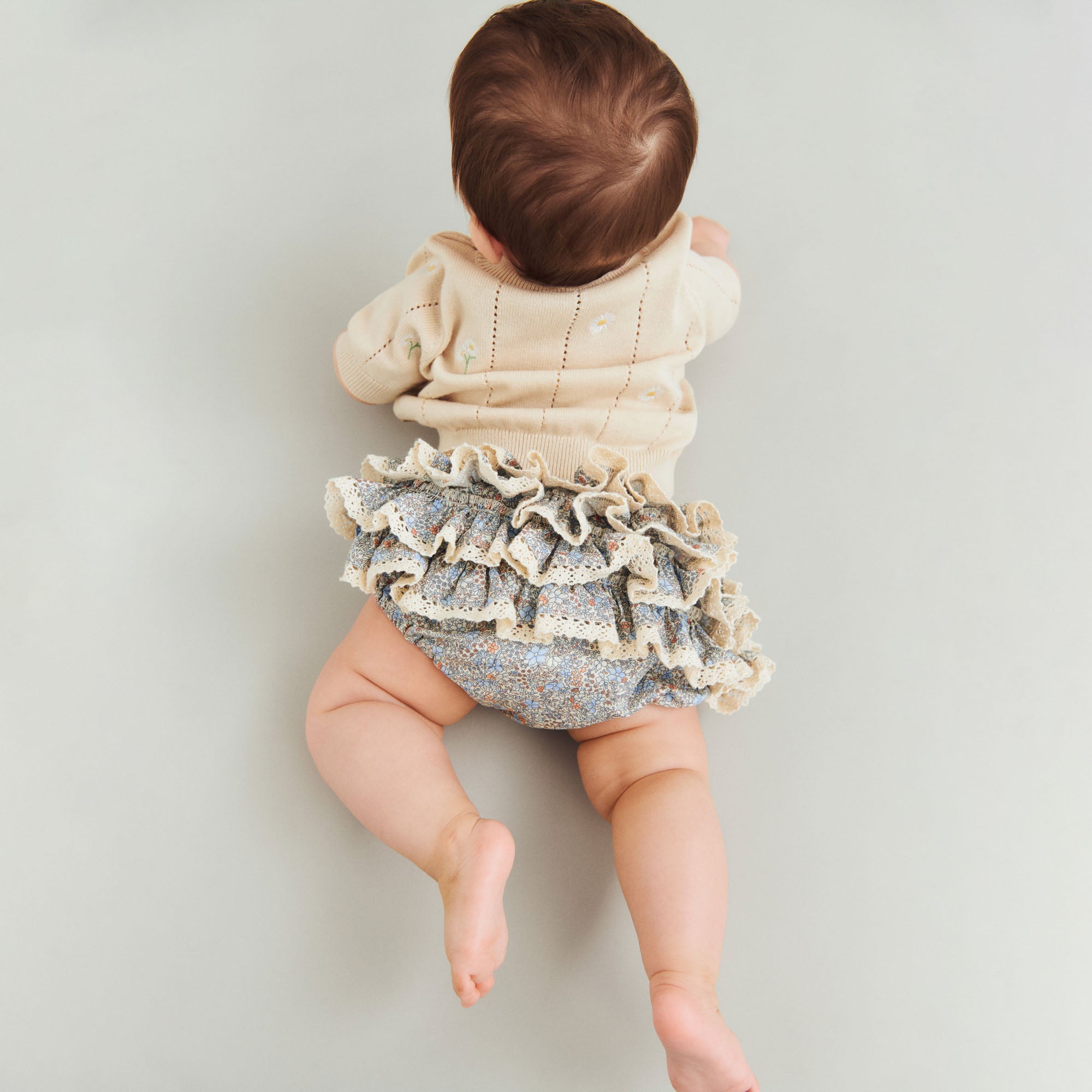 wheat gebreide top met madeliefjes baby's