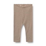Wheat wollen legging gestreept bruin