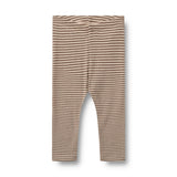 Wheat wollen legging gestreept bruin