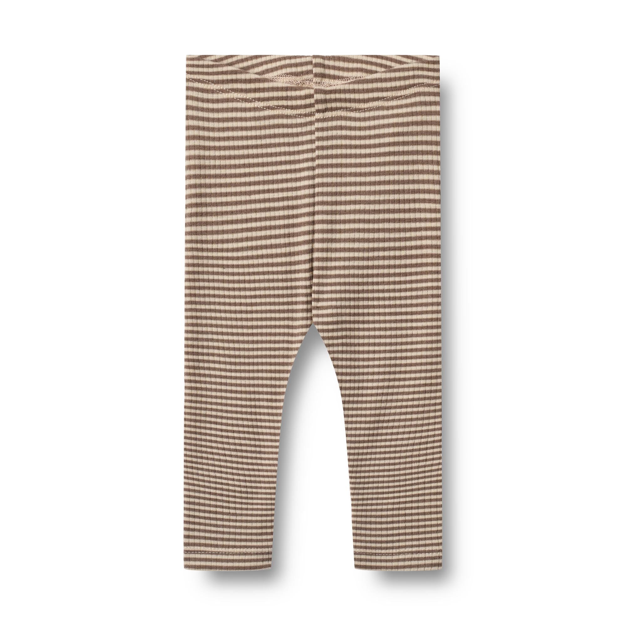 Wheat wollen legging gestreept bruin