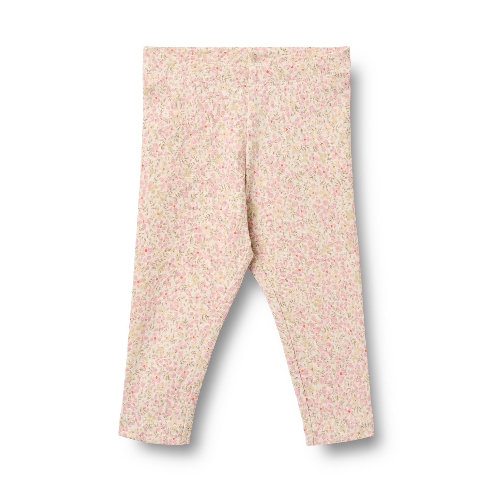 wheat jersey legging Jules coral flowers