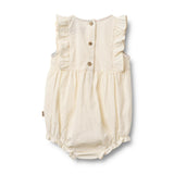 Wheat Emmaline mouwloze Romper met ruffles en knoopjes