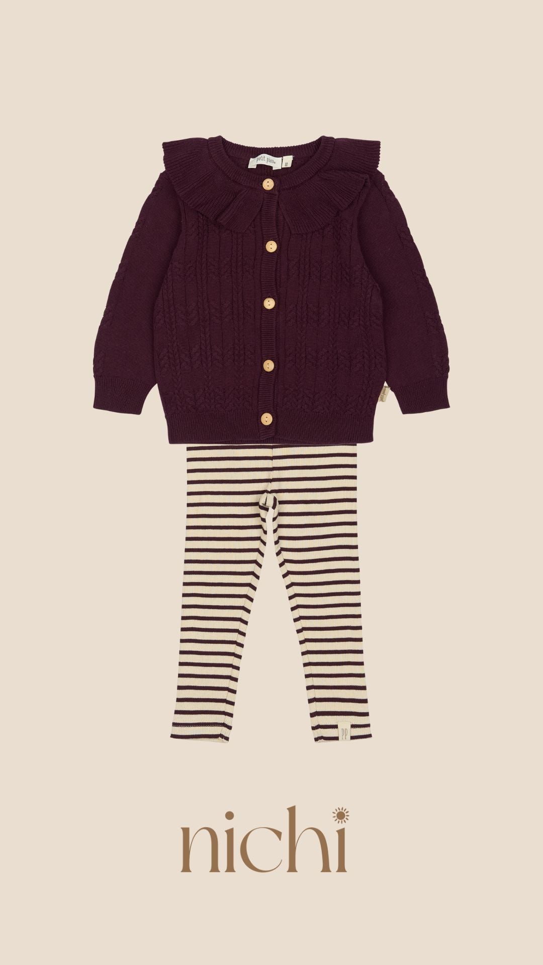 bordeaux rode set baby's