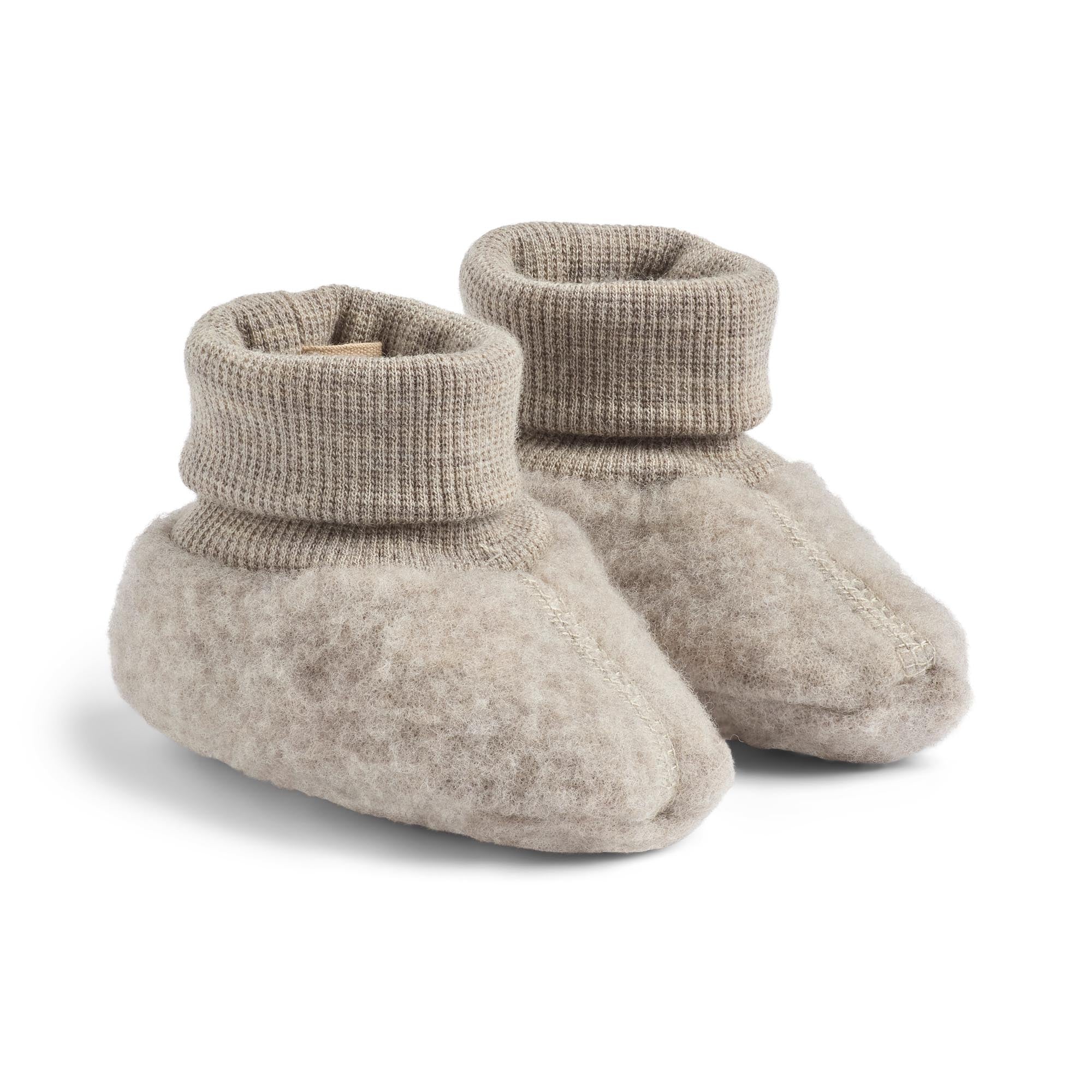 wheat wool booties taupe boys