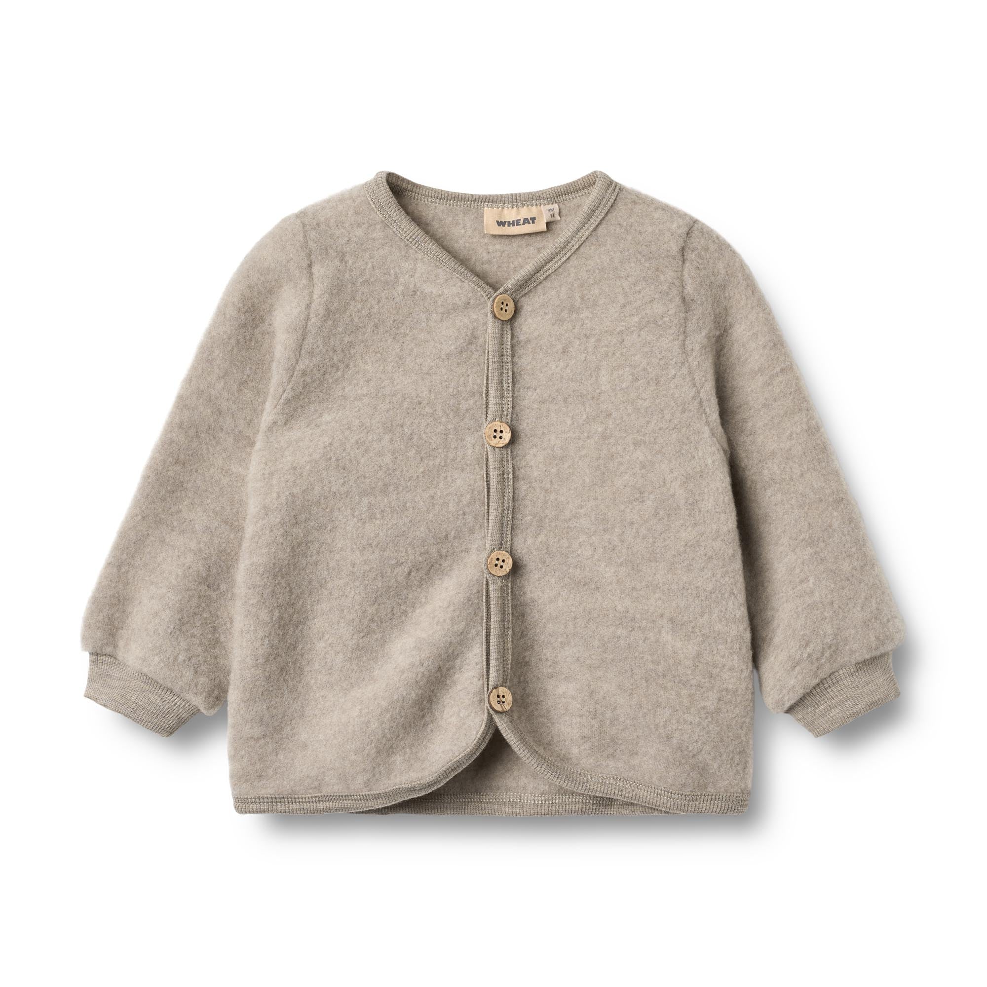 Wheat wool fleece cardigan kari