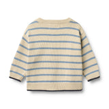 wheat knitwear blauw met beige trui