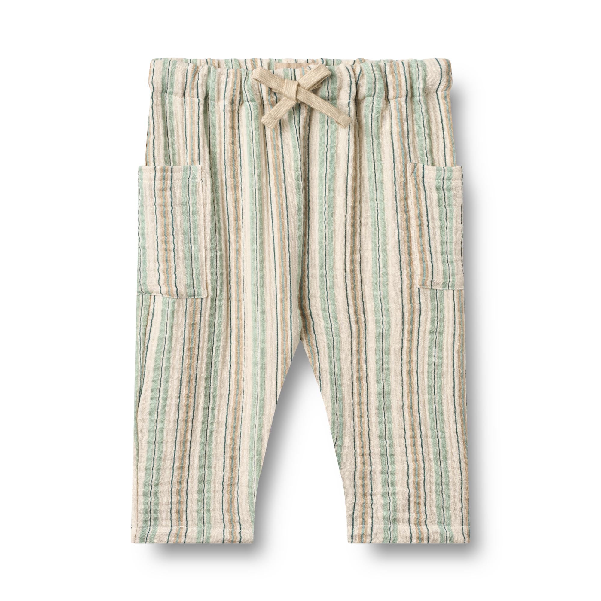 wheat broek Arne met streepjes groen voor jongens