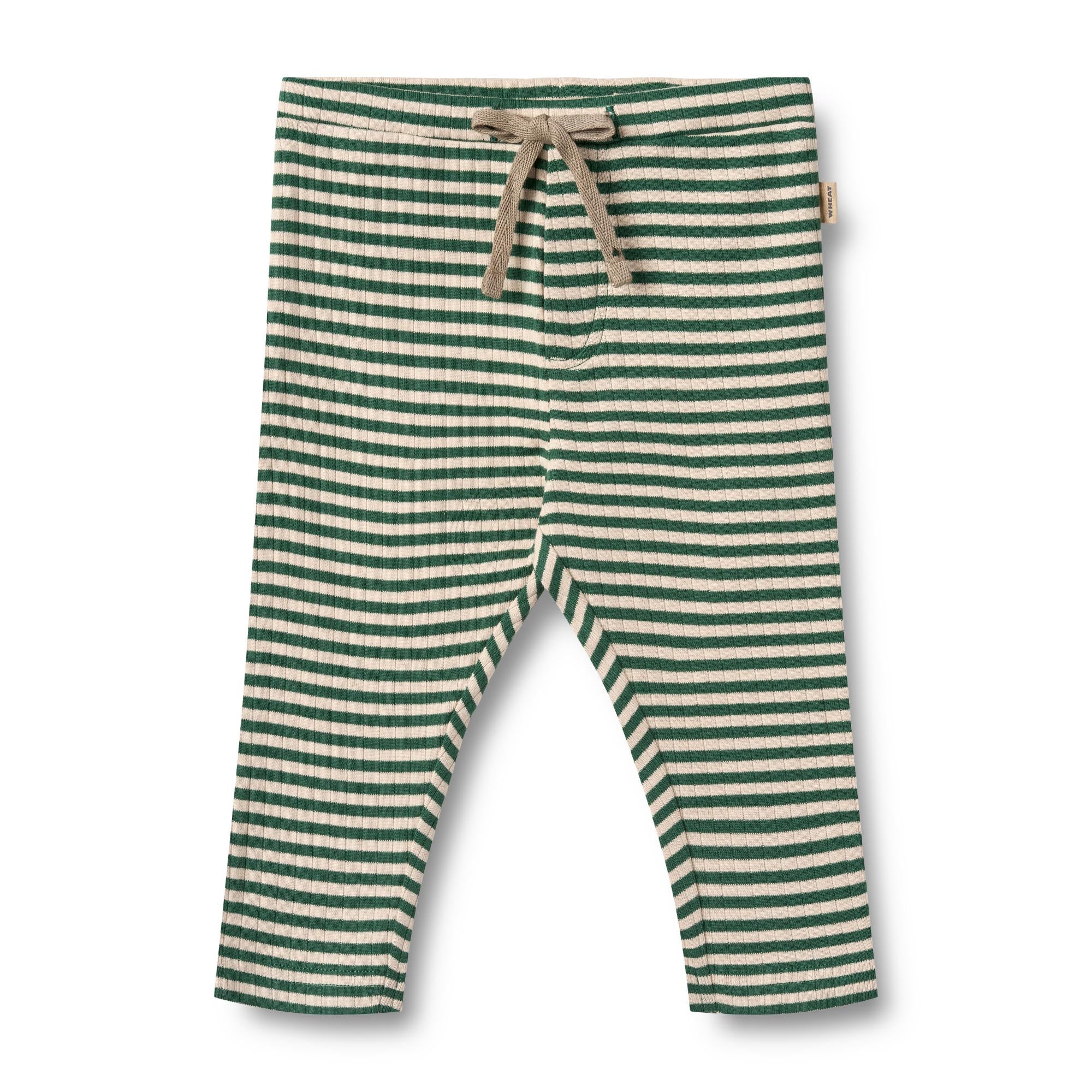 Wheat Manfred broek baby gestreept groen
