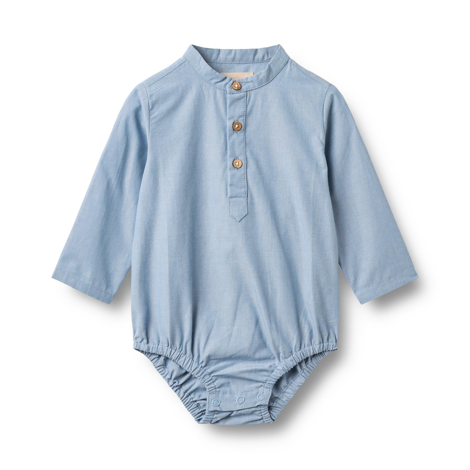 Baby romper victor blauw
