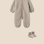wheat wollen buiten pak newborn taupe