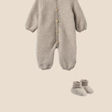 wheat wollen buiten pak newborn taupe
