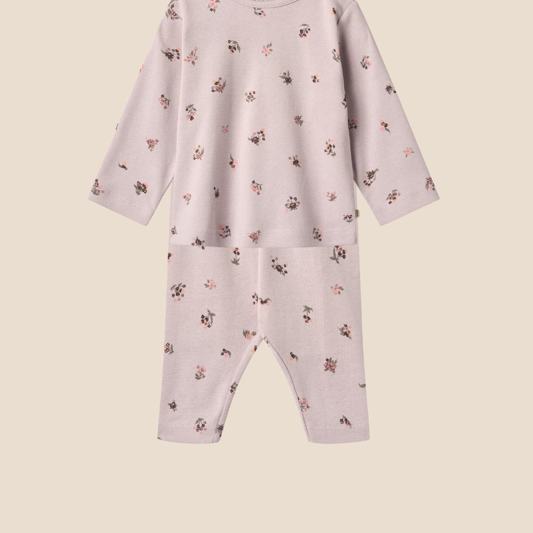 setje meisjes baby roze bloemen