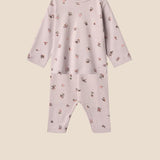 setje meisjes baby roze bloemen