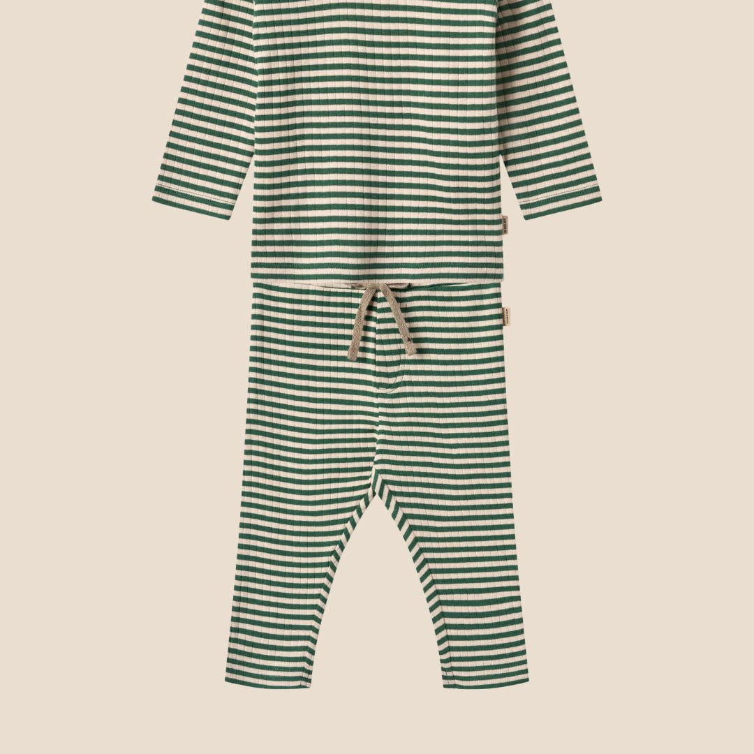 baby set groen gestreept
