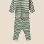 baby set groen gestreept
