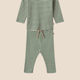 baby set groen gestreept