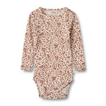 Wheat wollen romper bloemen print