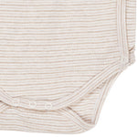 Copenhagen Colors Striped Overslagromper Beige - Nichi Baby Store