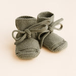 Hvid Booties - Wollen Babyslofjes - Nichi Baby Store