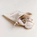 Hvid Booties - Wollen Babyslofjes - Nichi Baby Store