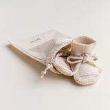 Hvid Booties - Wollen Babyslofjes - Nichi Baby Store