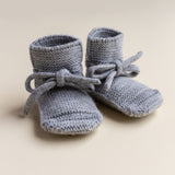 Hvid Booties - Wollen Babyslofjes - Nichi Baby Store