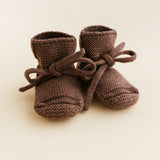 Hvid Booties - Wollen Babyslofjes - Nichi Baby Store