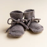 Hvid Booties - Wollen Babyslofjes - Nichi Baby Store