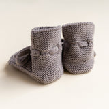 Hvid Booties - Wollen Babyslofjes