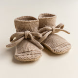 Hvid Booties - Wollen Babyslofjes - Nichi Baby Store