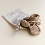 Hvid Booties - Wollen Babyslofjes