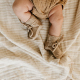 Hvid Booties - Wollen Babyslofjes - Nichi Baby Store