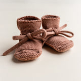 Hvid Booties - Wollen Babyslofjes - Nichi Baby Store