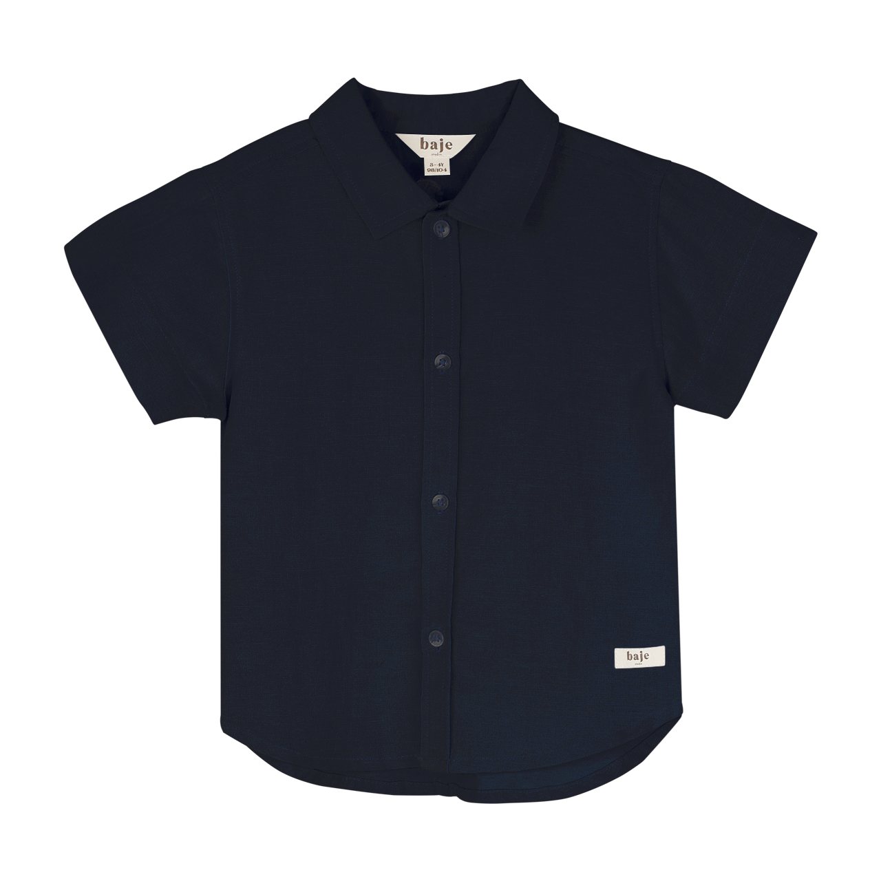 Baje studio Moises linnen blouse polo blauw