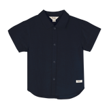 Baje studio Moises linnen blouse polo blauw