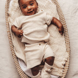 Baje studio korte broekje uriz baby's jongens beige