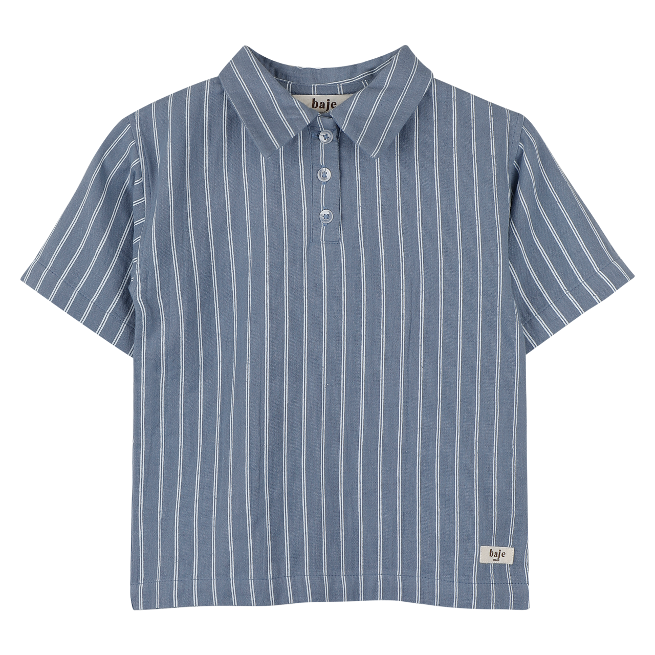 Baje studio messo polo blauw wit gestreept