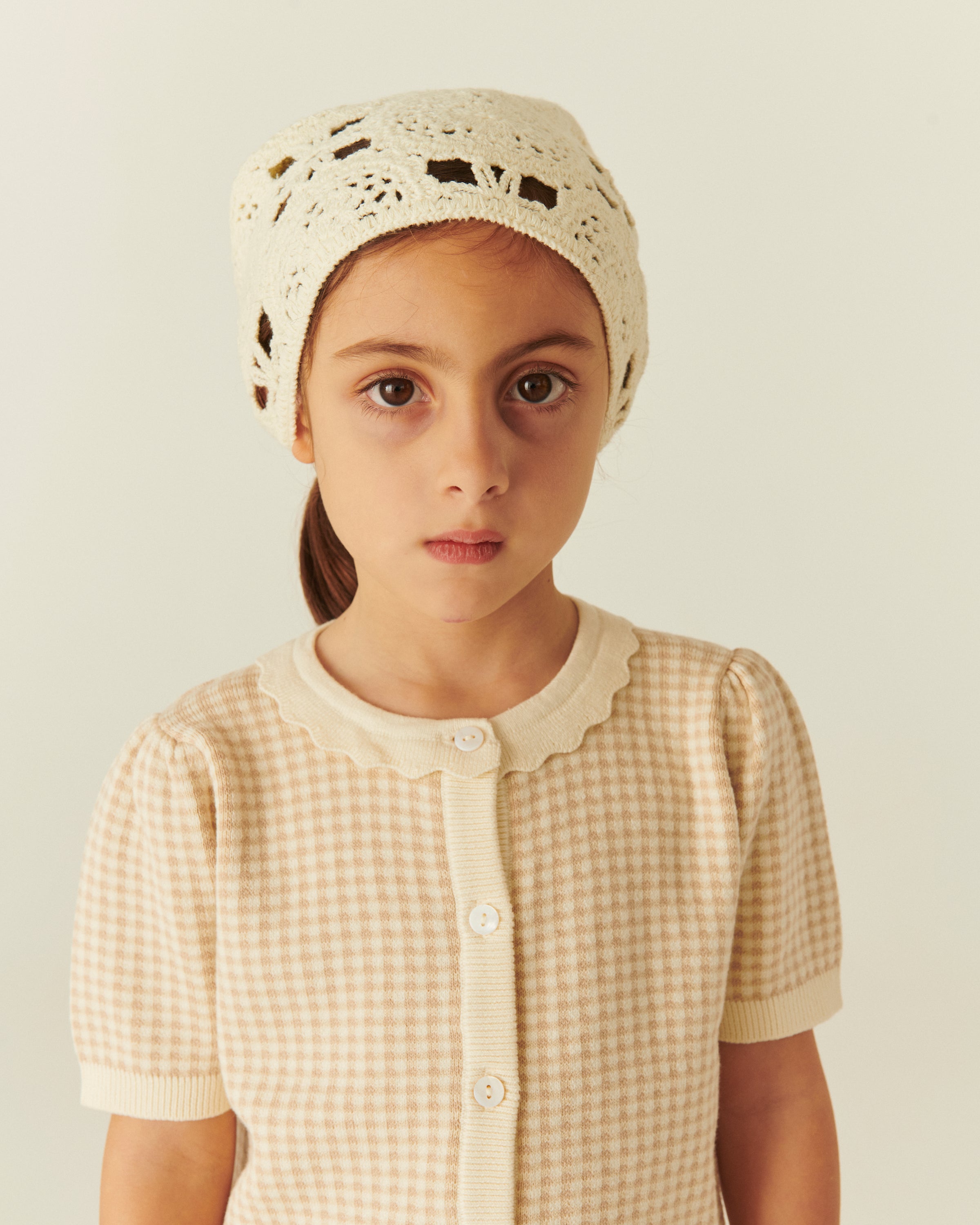 copenhagen colors klassiek vest met korte mouwen beige